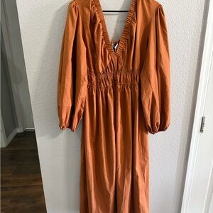 NWT Petal & Pup Rust Long Sleeve Dress
